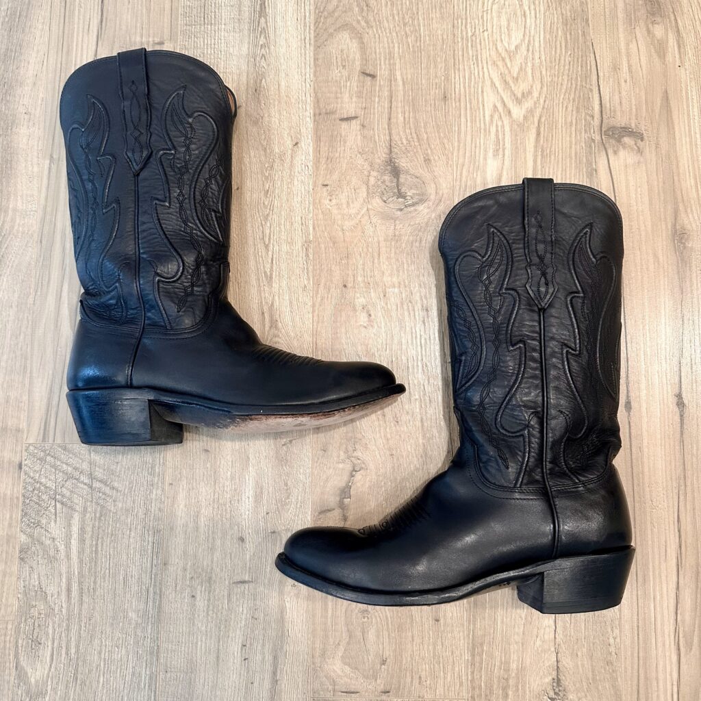 lucchese-black-boots-mens-vintage