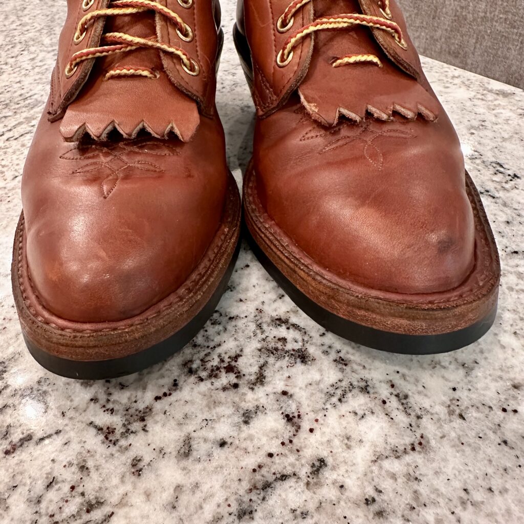 whites-packer-boots-mens-795C-red-dog-lace-up-farm-ranch-riding-leather-brown-kiltie-cowboy-western-pointed-toe-front